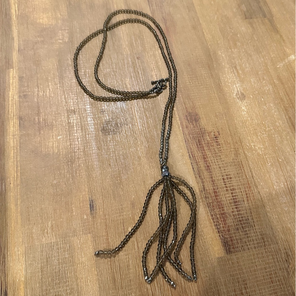 Handmade Beaded Tassel Necklace